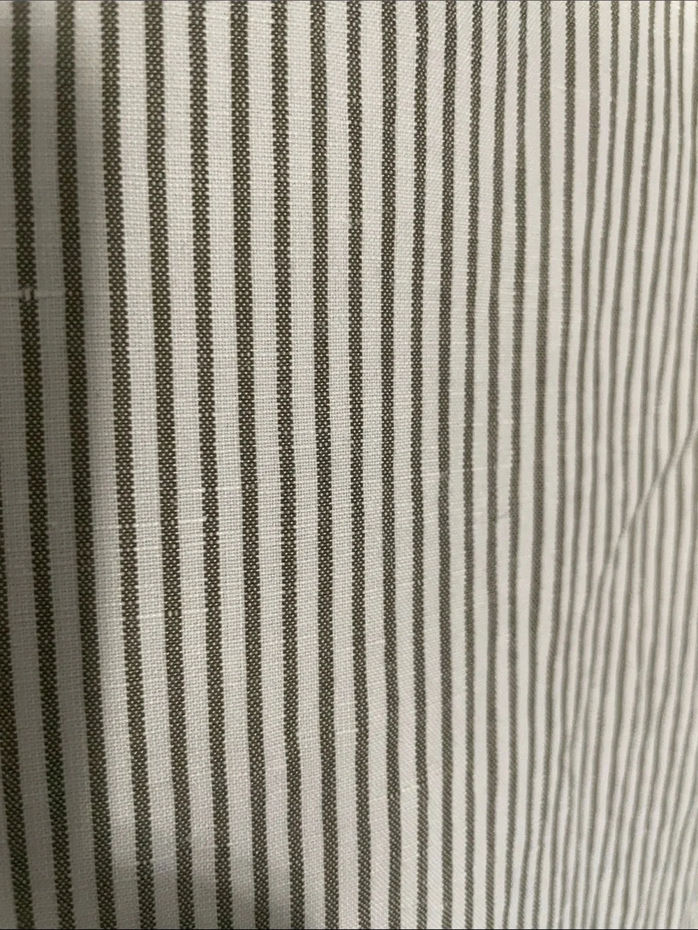 Uniqlo White and Green Pinstripe Wide-Leg Jumpsuit